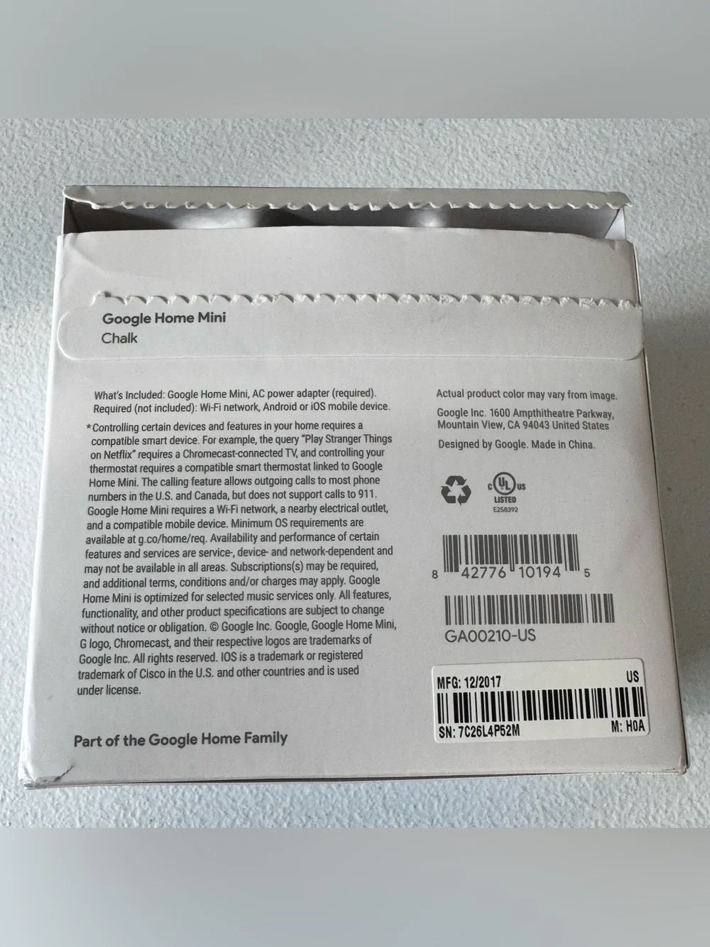 Google Home Mini Gray